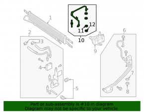 Automatic transmission cooling system pipe outlet Ford Fusion mk5 17-20 1.5T, 2.0T