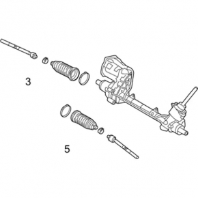 Ford Fusion mk5 13-20 steering rack without rods