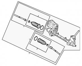 Ford Fusion mk5 13-20 steering rack without rods