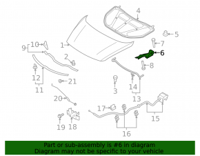 Left hood hinge for Mazda CX-9 07-15
