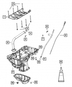 Dodge Challenger 11-15 3.6 Dipstick Tube