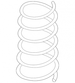 Front left spring VW CC 08-17, stiffness 2, yellow, blue, orange