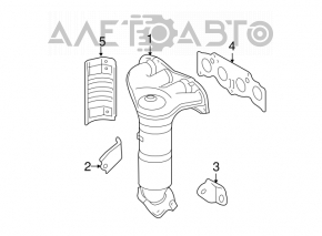 Exhaust manifold with catalytic converter for Toyota Camry V40 hybrid