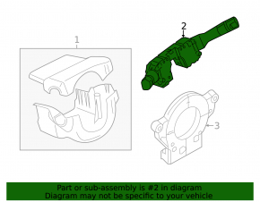 Nissan Altima 13-18 steering column switches without fog lights, scratches