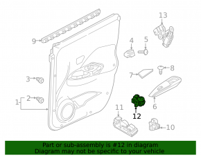 Mirror control front left Nissan Sentra 20-