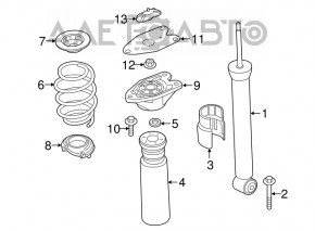 Rear left shock absorber BMW X1 F48 16-22 FCS