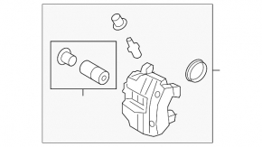 Front left caliper assembly for Volvo XC60 20-25 for R17 T8, B5, B6