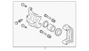 Caliper assembly rear right Nissan Rogue Sport 17-21