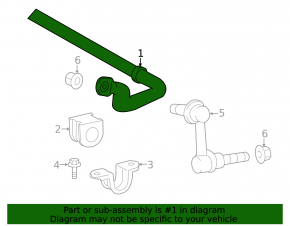 Front stabilizer bar for Lexus LS460 07-17 rwd