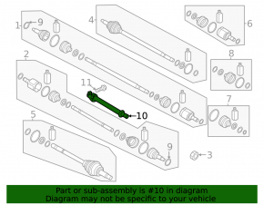Intermediate shaft front right Kia Niro 23-26 EV