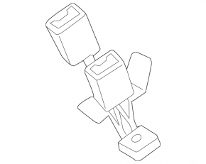 Rear left seat belt latches for Audi Q3 8U 15-18 black