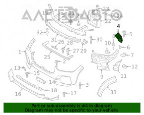 Front bumper mount left BMW X5 19-
