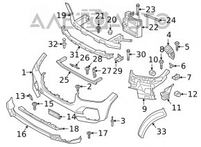 Front bumper mount left BMW X5 19-