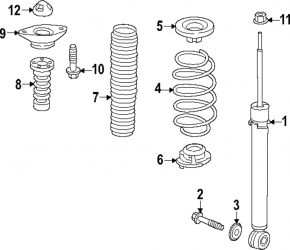 Rear shock absorber support left Honda Civic XI FE/FL 22-