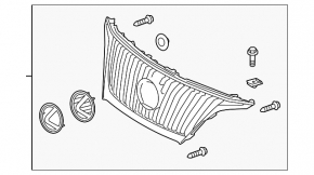 Radiator grill grill Lexus RX350 10-12 prerest, complete