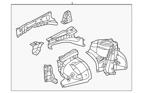Front Left Quarter Lexus CT200h 11-17 Red Bent Pistol