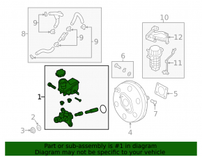 Kia Optima 16-20 brake master cylinder with reservoir