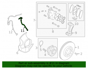 Front left brake hose for Kia Sorento 2014-2015