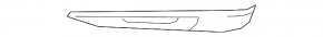 Left front bumper cover for Mitsubishi Outlander 07-09 under DRL
