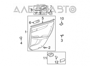 Rear left window lift control trim Lexus ES300 ES330 black