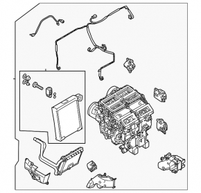 Mitsubishi Outlander 22-25 3-zone heater and air conditioner assembly