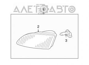 Fog light left Lexus RX330 RX350 04-09