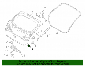 Left tailgate bumper Hyundai Ioniq 17-22