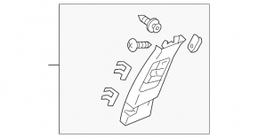 Center pillar trim upper belt left Acura TLX 15-16 beige