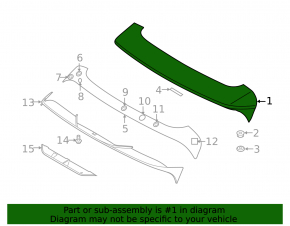 Hyundai Santa FE 19-23 trunk lid spoiler assembly