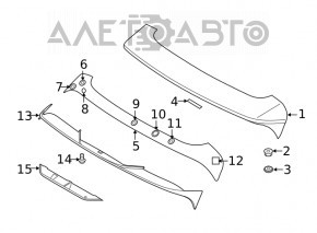 Hyundai Santa FE 19-23 trunk lid spoiler assembly