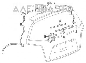 Rear wiper linkage with motor Buick Encore 13-19