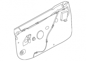 Door bare front left Porsche Panamera 10-16 inner panel, with window lift