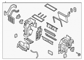 Kia Optima 11-15 heater assembly with 3 actuators