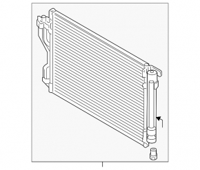 Air conditioner radiator condenser Hyundai Azera 12-17 3.3 KOYORAD Japan