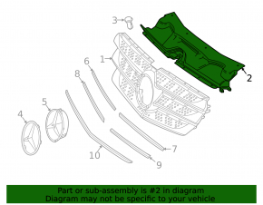 Mercedes Metris W447 16-23 TV cover, upper part