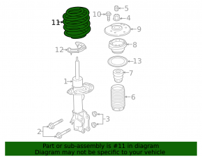 Spring front left Lincoln MKZ 13-20