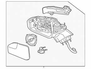 Side mirror right Lincoln MKZ 13-16 11 pins, turn signal, heated, white