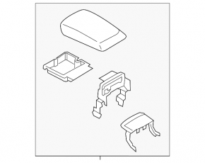 Armrest Ford Edge 15-18 black