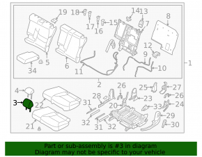 Headrest 2nd row left Mazda CX-9 16-19 Signature, brown leather