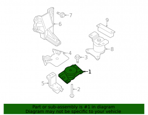 Left engine mount for Nissan Frontier 22-26 3.8
