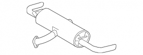 Lexus RX350 16-22 Rear Muffler with Barrel
