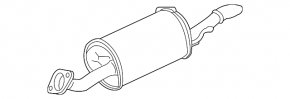 Honda CRZ 11-16 rear muffler with barrel