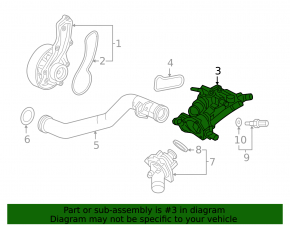 Thermostat housing Honda Civic X FC 16-21 2.0