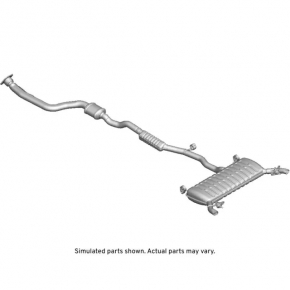 Cadillac CTS 14-2.0T Rear Muffler with Barrels