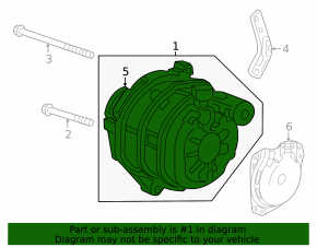 Generator Honda Civic X FC 16-21 2.0 automatic transmission