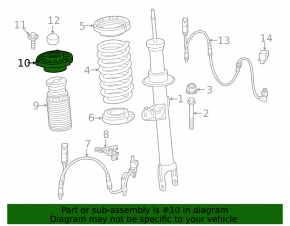 Front left shock absorber support BMW 5 G30 18-23 4.4T AWD