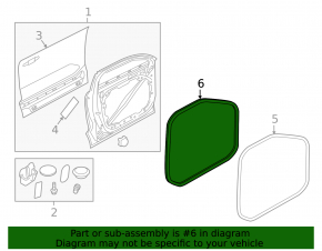 Door seal front left Volvo XC40 19-25