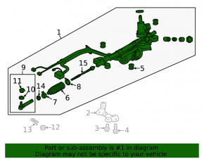 Steering rack Subaru Forester 14-16 SJ electric