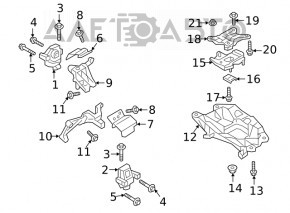 Engine mount bracket left Audi Q7 16- 3.0T