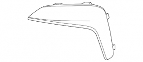 Front bumper grille trim left BMW 3 G20 19-22 for parking sensors, for fog lights, M Sport, black gloss